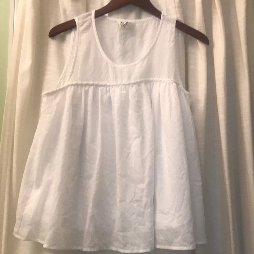 White Flowy PPLA Tank EUC